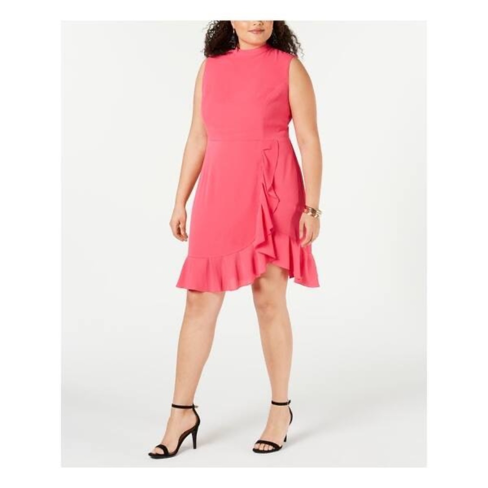 NWT Betsey Johnson Pink 16W Ruffle Dress